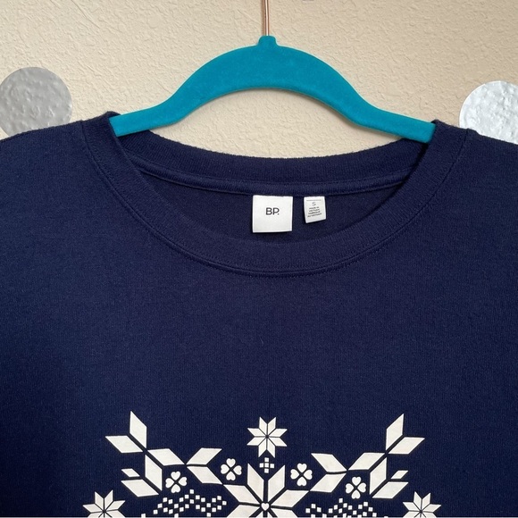 bp. Loungewear Pajama Long Sleeve Top with Scandinavian Snowflake Graphic - Picture 3 of 5